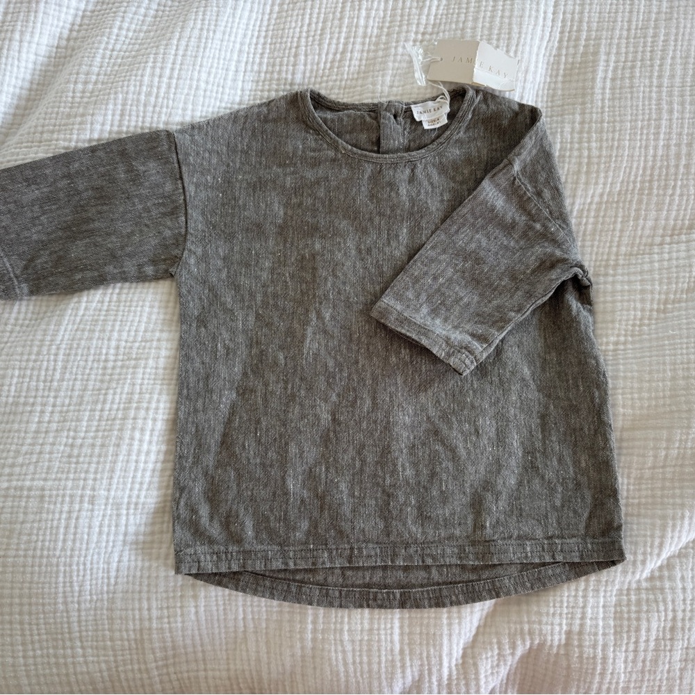 Jamie Kay - Nolan top - Fog/grey 4T *new with tag*
